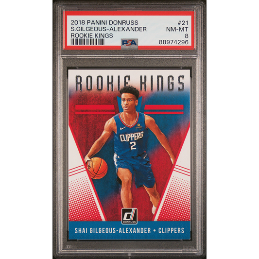 2018 Panini Donruss Shai Gilgeous-Alexander Rookie Kings - PSA 8